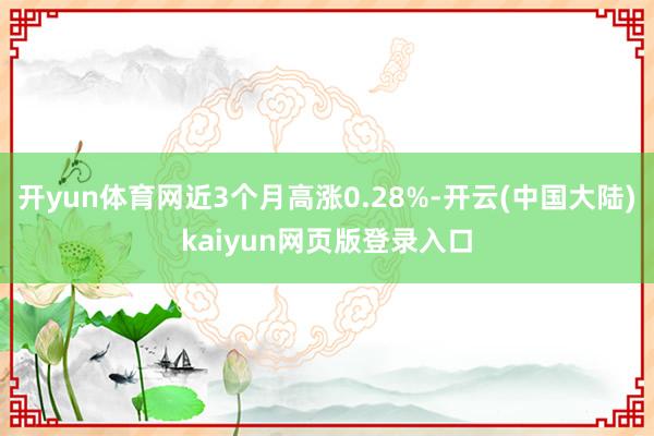 开yun体育网近3个月高涨0.28%-开云(中国大陆)kaiyun网页版登录入口